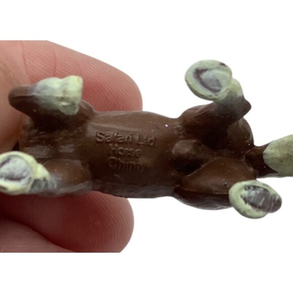 Vtg Safari Clydesdale Haflinger Miniature Brown Horses Set Of 4 - Picture 11 of 12